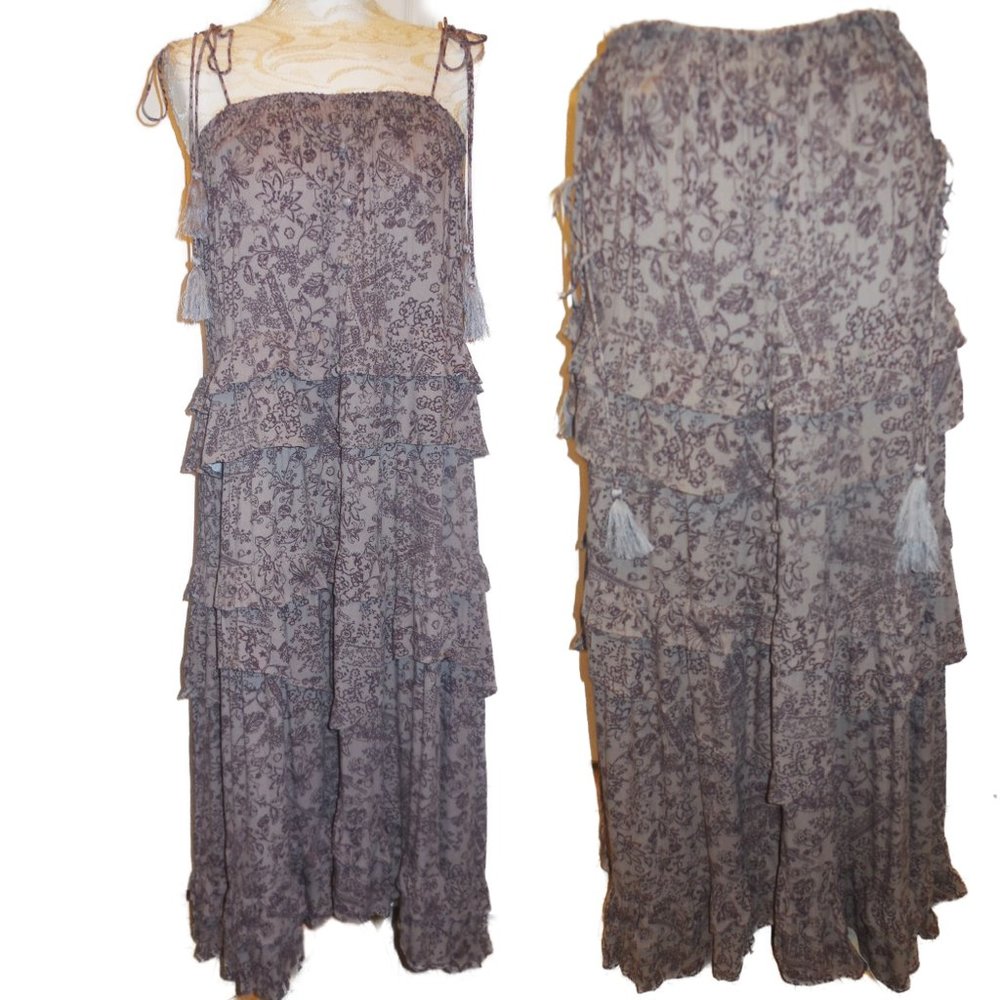 Transformer Dress-Skirt NWT SMALL Long Layered Floral Sundress Summer full skirt